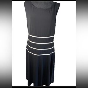 Connected apparel‎ sleeveless size 16 ladies fit and flare black dress-casual
